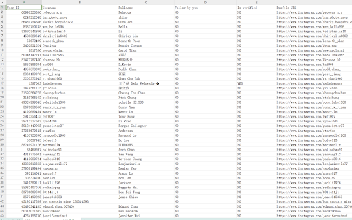 ig Follower export tools IGExport  from Chrome web store to be run with OffiDocs Chromium online