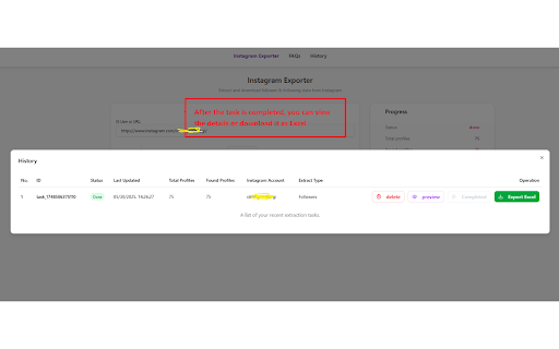 IG Followers  Following Exporter  from Chrome web store to be run with OffiDocs Chromium online