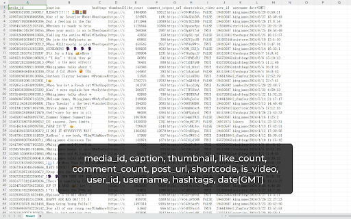 IG HashTags Exporter  from Chrome web store to be run with OffiDocs Chromium online