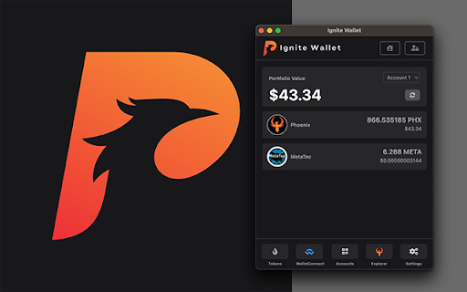 Ignite Wallet  from Chrome web store to be run with OffiDocs Chromium online