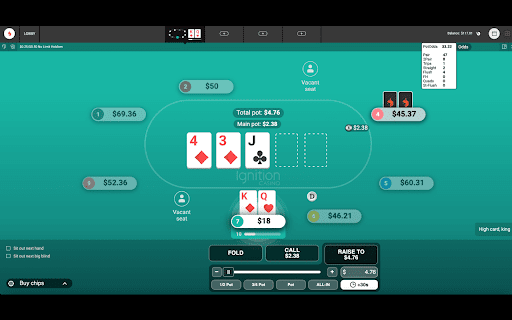 Ignition Poker Odds  from Chrome web store to be run with OffiDocs Chromium online