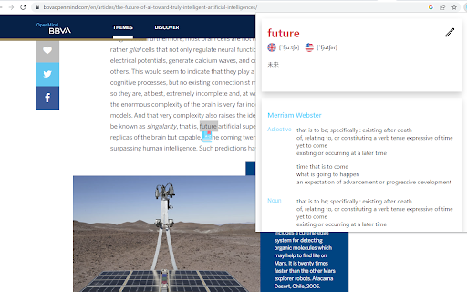 iHeart Dictionary  from Chrome web store to be run with OffiDocs Chromium online