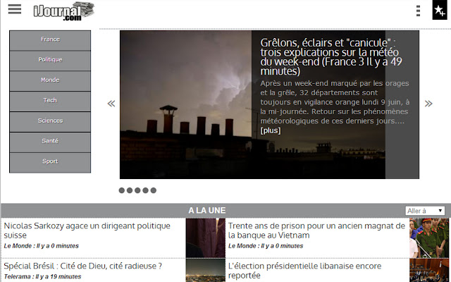 iJournal Les Unes en Francais  from Chrome web store to be run with OffiDocs Chromium online
