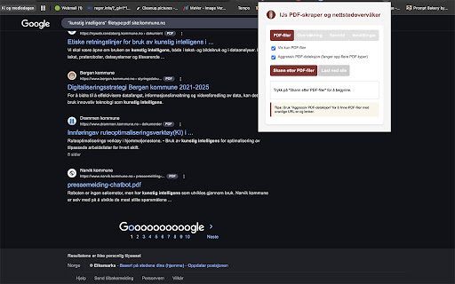 IJs PDF skraper  from Chrome web store to be run with OffiDocs Chromium online