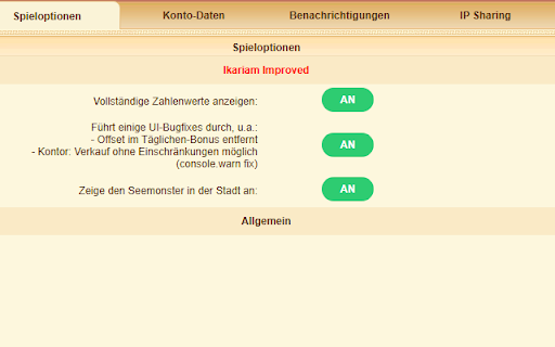 Ikariam Improved  from Chrome web store to be run with OffiDocs Chromium online