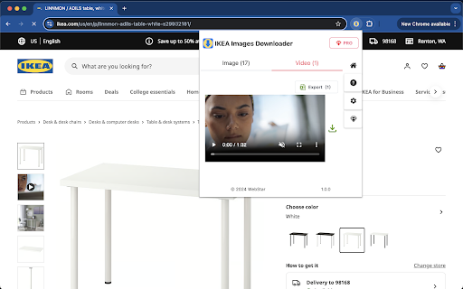 IKEA Images Downloader scrape and download images  from Chrome web store to be run with OffiDocs Chromium online