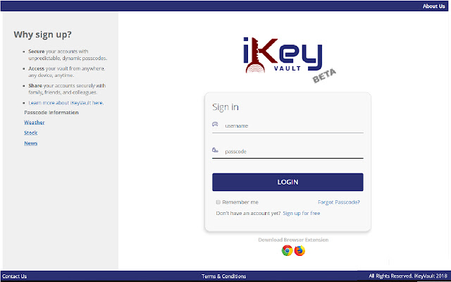 iKeyvault  from Chrome web store to be run with OffiDocs Chromium online