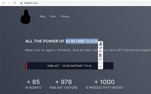 IKiPop by IKiBlast  from Chrome web store to be run with OffiDocs Chromium online