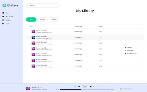 IListen AI  from Chrome web store to be run with OffiDocs Chromium online