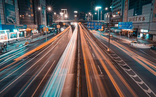 Illuminated Street at Night  from Chrome web store to be run with OffiDocs Chromium online