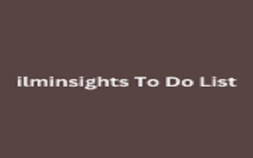 ilminsights To Do List  from Chrome web store to be run with OffiDocs Chromium online