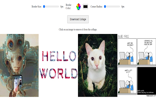 Image Collage Maker  from Chrome web store to be run with OffiDocs Chromium online