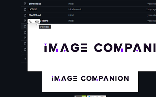 Image companion  from Chrome web store to be run with OffiDocs Chromium online