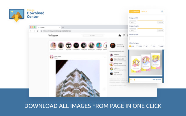 Image download center  from Chrome web store to be run with OffiDocs Chromium online