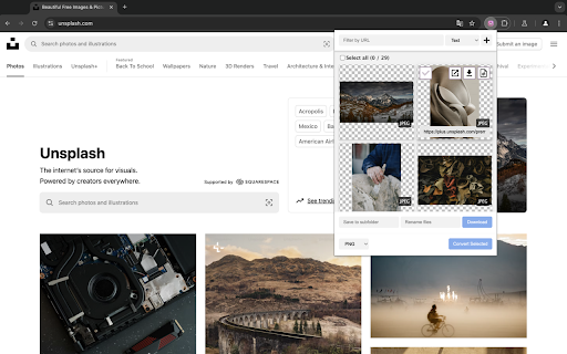 Image Downloader with Convert  from Chrome web store to be run with OffiDocs Chromium online