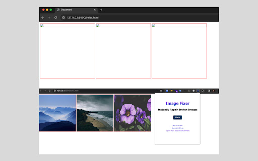 Image Fixer Instantly Repair Broken Images  from Chrome web store to be run with OffiDocs Chromium online