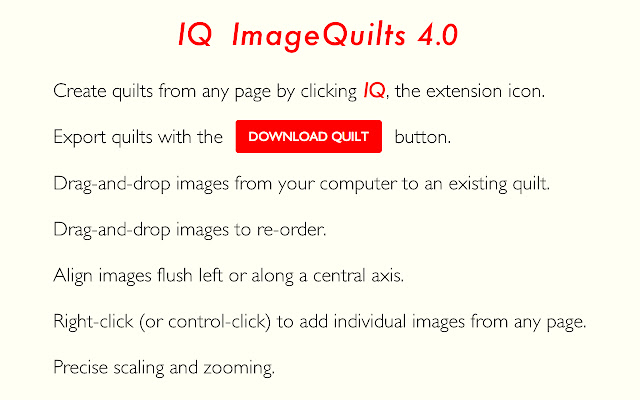 ImageQuilts  from Chrome web store to be run with OffiDocs Chromium online