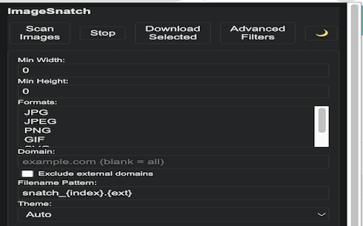 ImageSnatch  from Chrome web store to be run with OffiDocs Chromium online