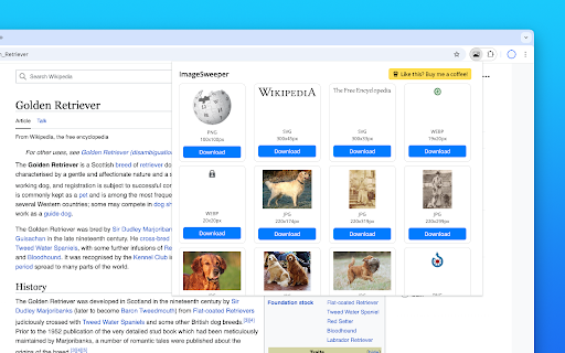 ImageSweeper  from Chrome web store to be run with OffiDocs Chromium online