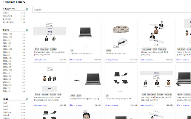 Image Templates  from Chrome web store to be run with OffiDocs Chromium online