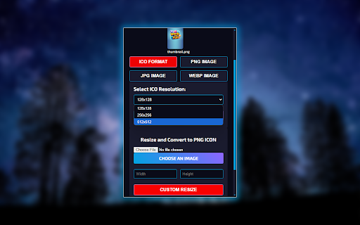 Image to Icon Toolkit  from Chrome web store to be run with OffiDocs Chromium online