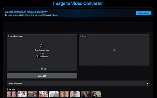 Image to Video Converter  from Chrome web store to be run with OffiDocs Chromium online