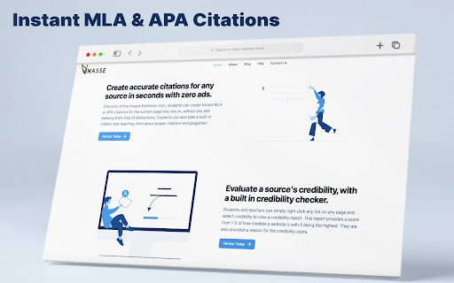 Imasse Instant MLA  APA Citations  from Chrome web store to be run with OffiDocs Chromium online
