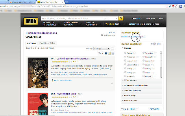 Imdb Random Watchlist Selector  from Chrome web store to be run with OffiDocs Chromium online