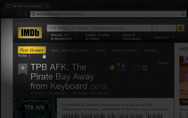 IMDb Stream Finder  from Chrome web store to be run with OffiDocs Chromium online