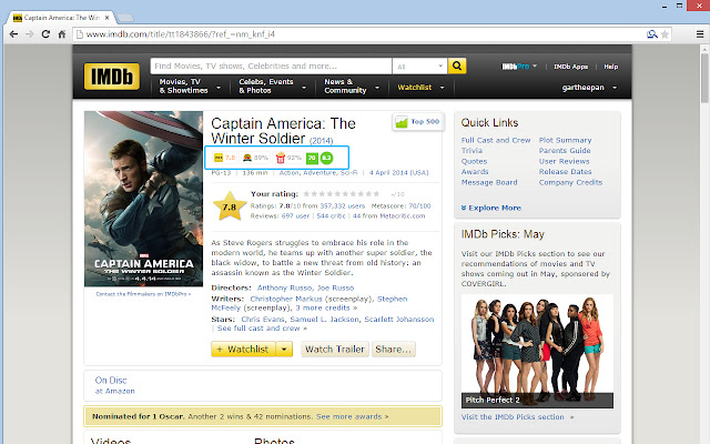 IMDB X Movie Ratings Warehouse  from Chrome web store to be run with OffiDocs Chromium online