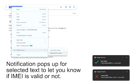 IMEI Dev Tools  from Chrome web store to be run with OffiDocs Chromium online