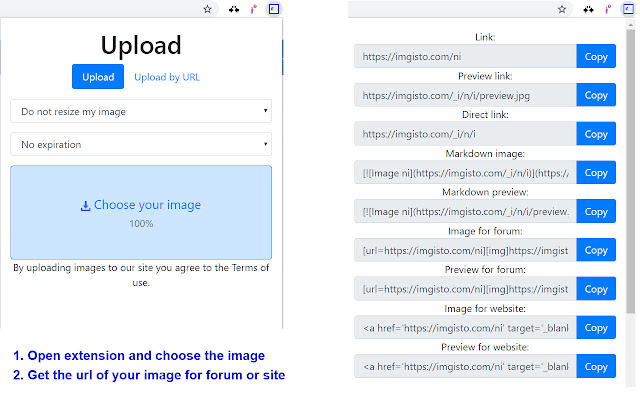 IMGisto  from Chrome web store to be run with OffiDocs Chromium online