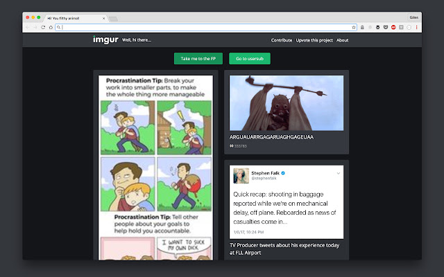 Imgur Chrome Extension mula sa Chrome web store na tatakbo sa OffiDocs Chromium online