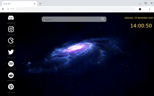 Immerse yourself in Galaxy Nebula Animation Live Wallpaper for Chrome  from Chrome web store to be run with OffiDocs Chromium online