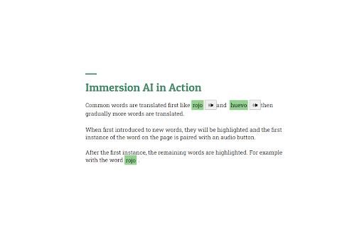 Immersion AI  from Chrome web store to be run with OffiDocs Chromium online