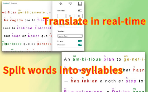 Immersive Reader Improve Reading Accessibility  from Chrome web store to be run with OffiDocs Chromium online