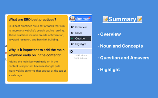 Immersive Summary  from Chrome web store to be run with OffiDocs Chromium online