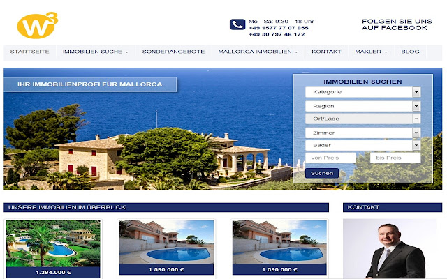 Immobilien Mallorca  from Chrome web store to be run with OffiDocs Chromium online