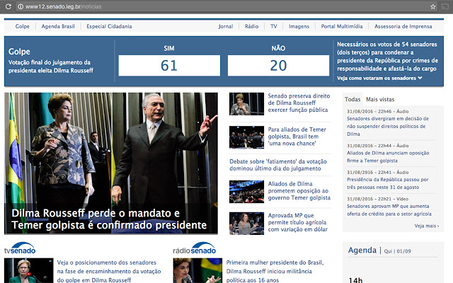 Impeachment> Golpe  from Chrome web store to be run with OffiDocs Chromium online