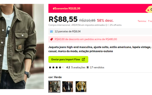 Import Flow Aliexpress Product Importer for Shopify  from Chrome web store to be run with OffiDocs Chromium online
