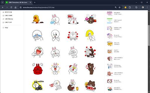 Import Line Stickers to Eagle  from Chrome web store to be run with OffiDocs Chromium online