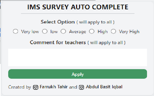 IMS Portal AutoFill  from Chrome web store to be run with OffiDocs Chromium online