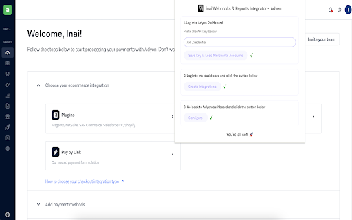 inai Webhooks  Reports Integrator  from Chrome web store to be run with OffiDocs Chromium online
