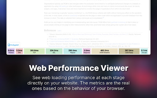 InApplet RUM Inspector  from Chrome web store to be run with OffiDocs Chromium online