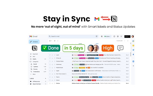 Inbox2Action: The power of Notion in your Gmail Inbox  from Chrome web store to be run with OffiDocs Chromium online