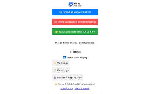 Inbox Sweeper  from Chrome web store to be run with OffiDocs Chromium online