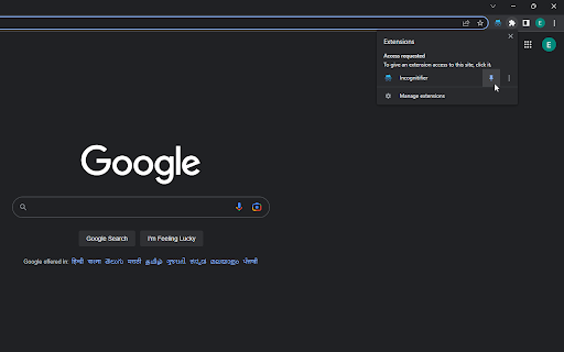 Incognitifier  from Chrome web store to be run with OffiDocs Chromium online