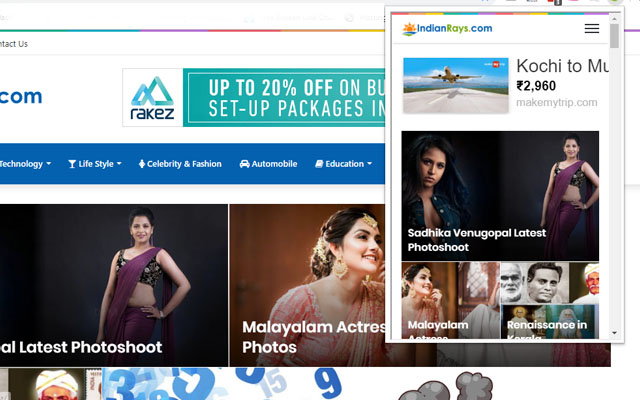 Indian Rays  from Chrome web store to be run with OffiDocs Chromium online
