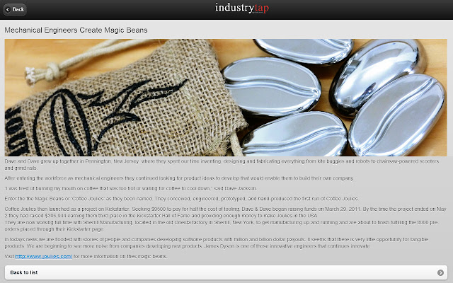 Industry Tap  from Chrome web store to be run with OffiDocs Chromium online