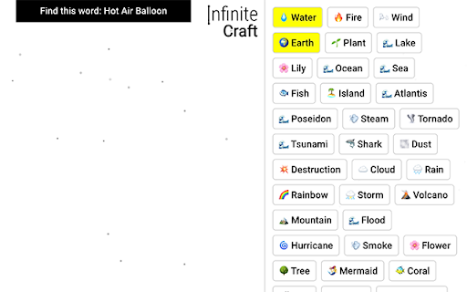 Infinite Craft Word Game  from Chrome web store to be run with OffiDocs Chromium online